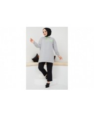 Fosfor Baskılı Sweat - Gri