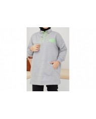 Fosfor Baskılı Sweat - Gri