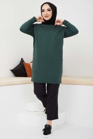 Düz Sade Sweat - Yeşil