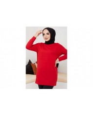 Düz Sade Sweat - Kırmızı