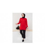 Düz Sade Sweat - Kırmızı