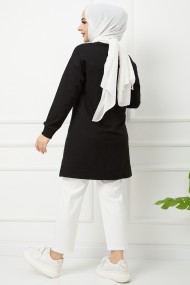 Düz Sade Sweat - Siyah