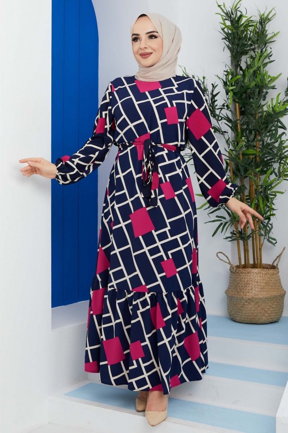 Kristal Elbise - Fuşya