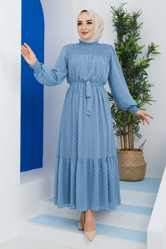 PonPon Elbise - Mavi