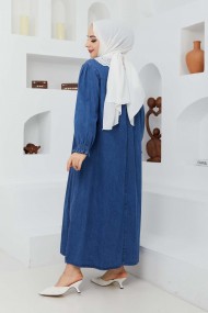 Dantel Yaka Kot Elbise