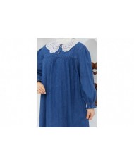 Dantel Yaka Kot Elbise