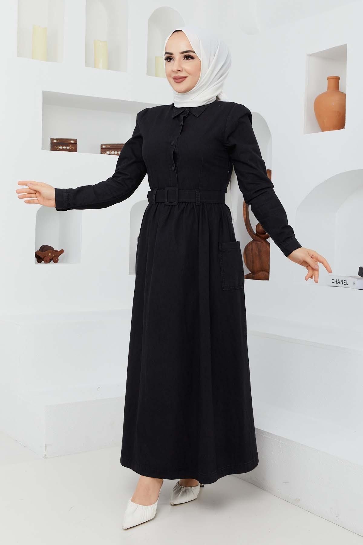 Kot Elbise - Siyah
