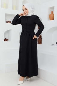 Kot Elbise - Siyah