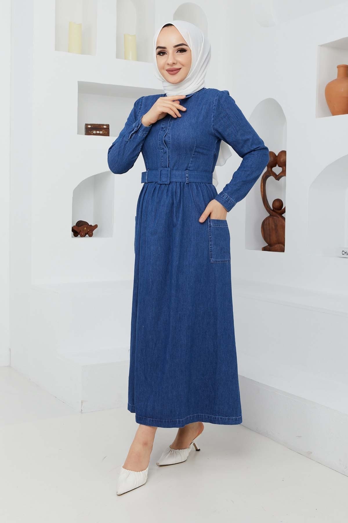 Kot Elbise - Mavi
