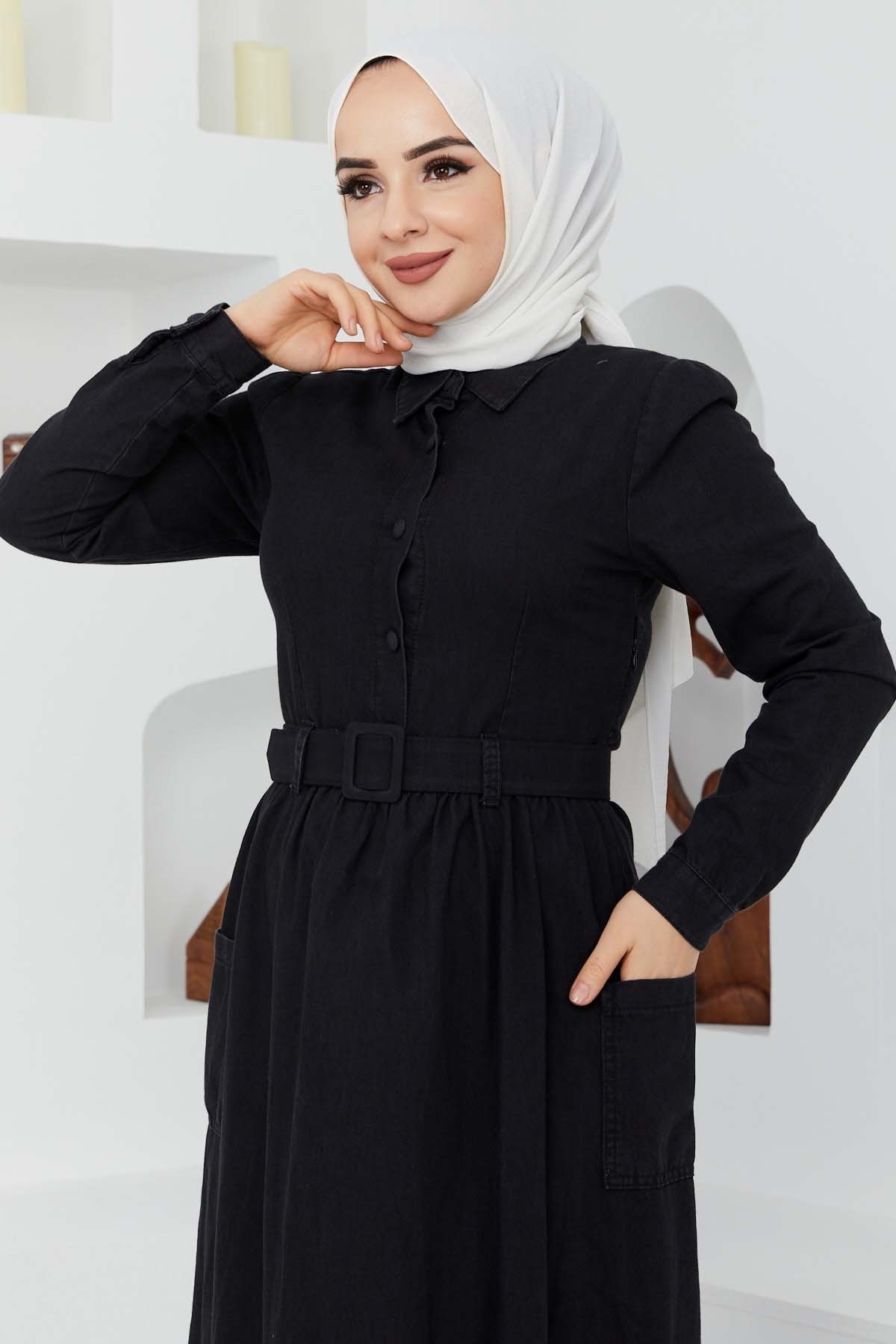 Kot Elbise - Siyah