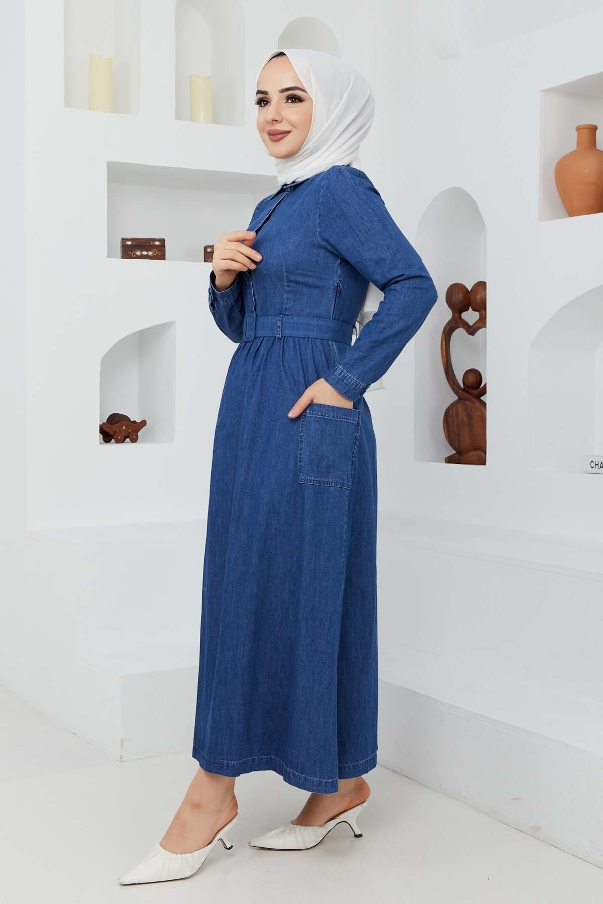 Kot Elbise - Mavi