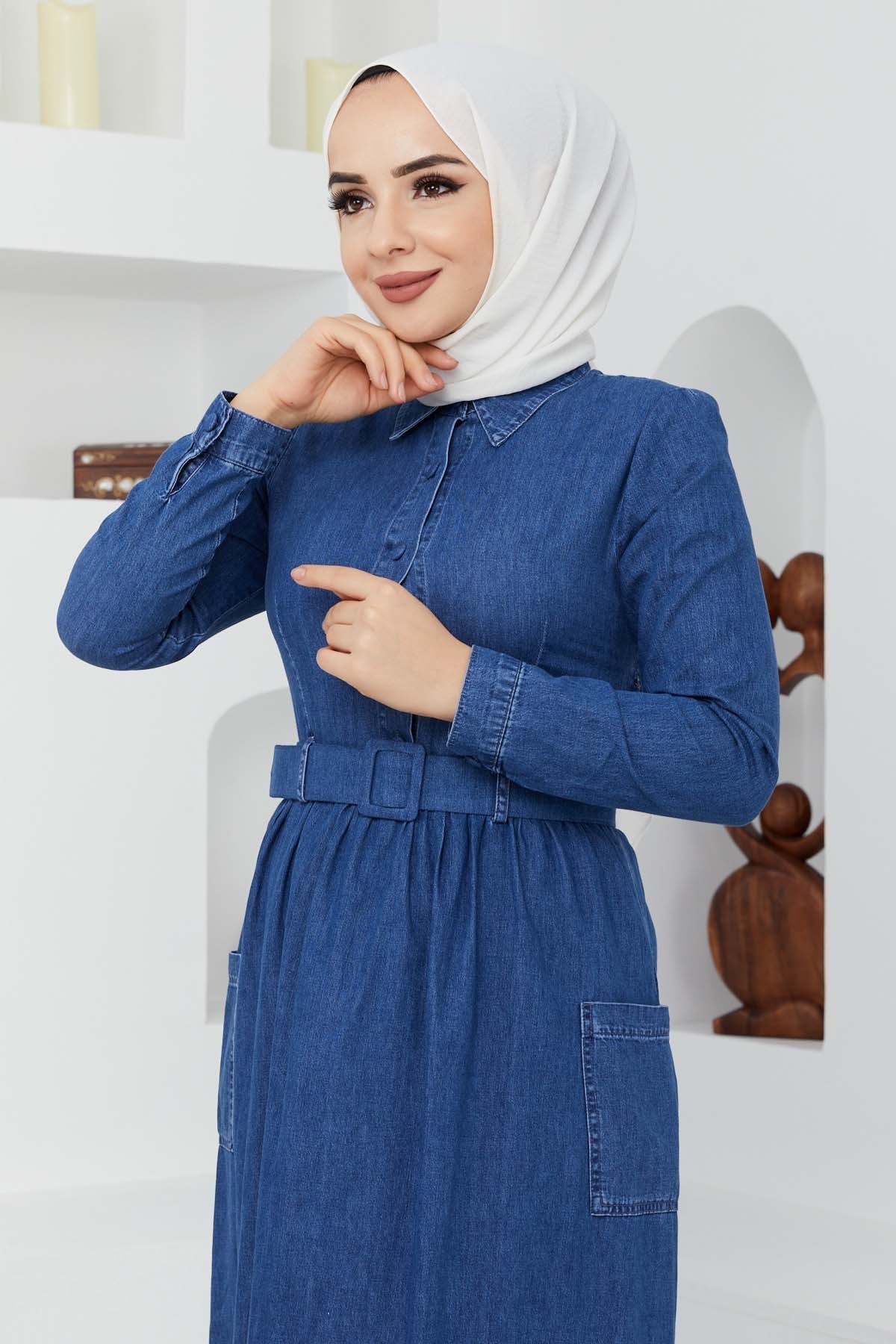 Kot Elbise - Mavi