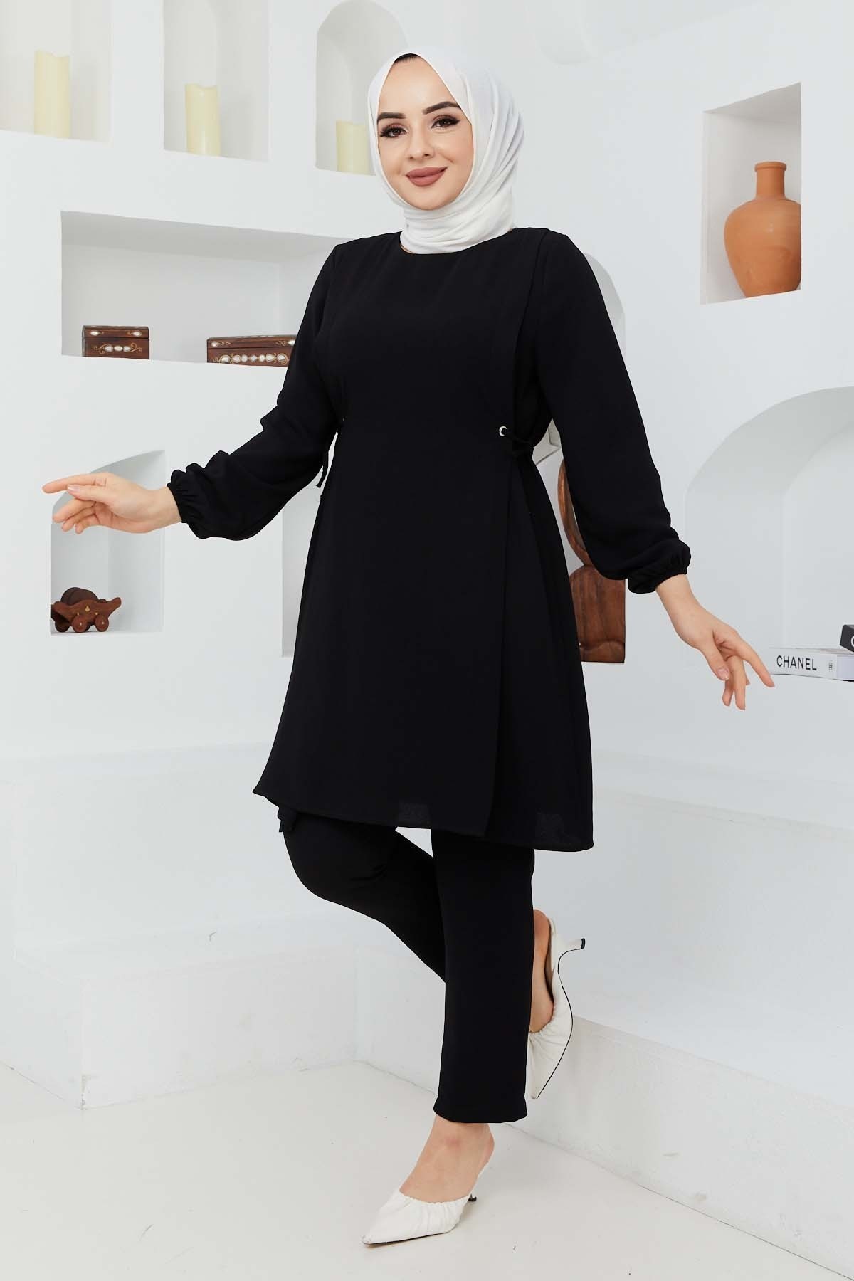 Bağlamalı Takım - Siyah