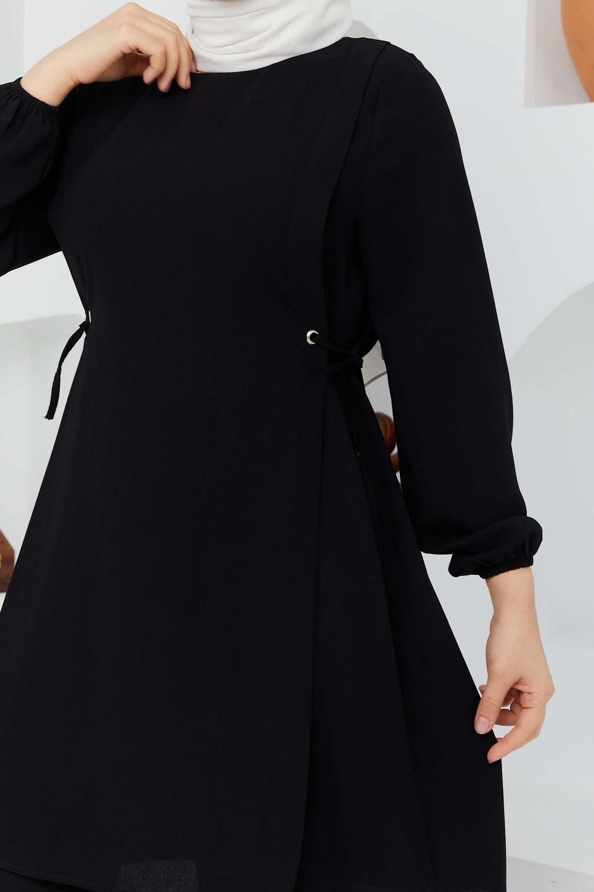 Bağlamalı Takım - Siyah