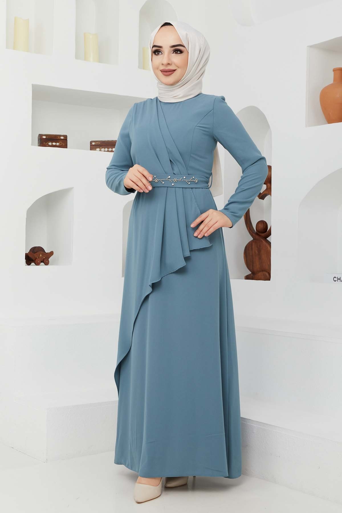 Eylül Krep Elbise - Çağla