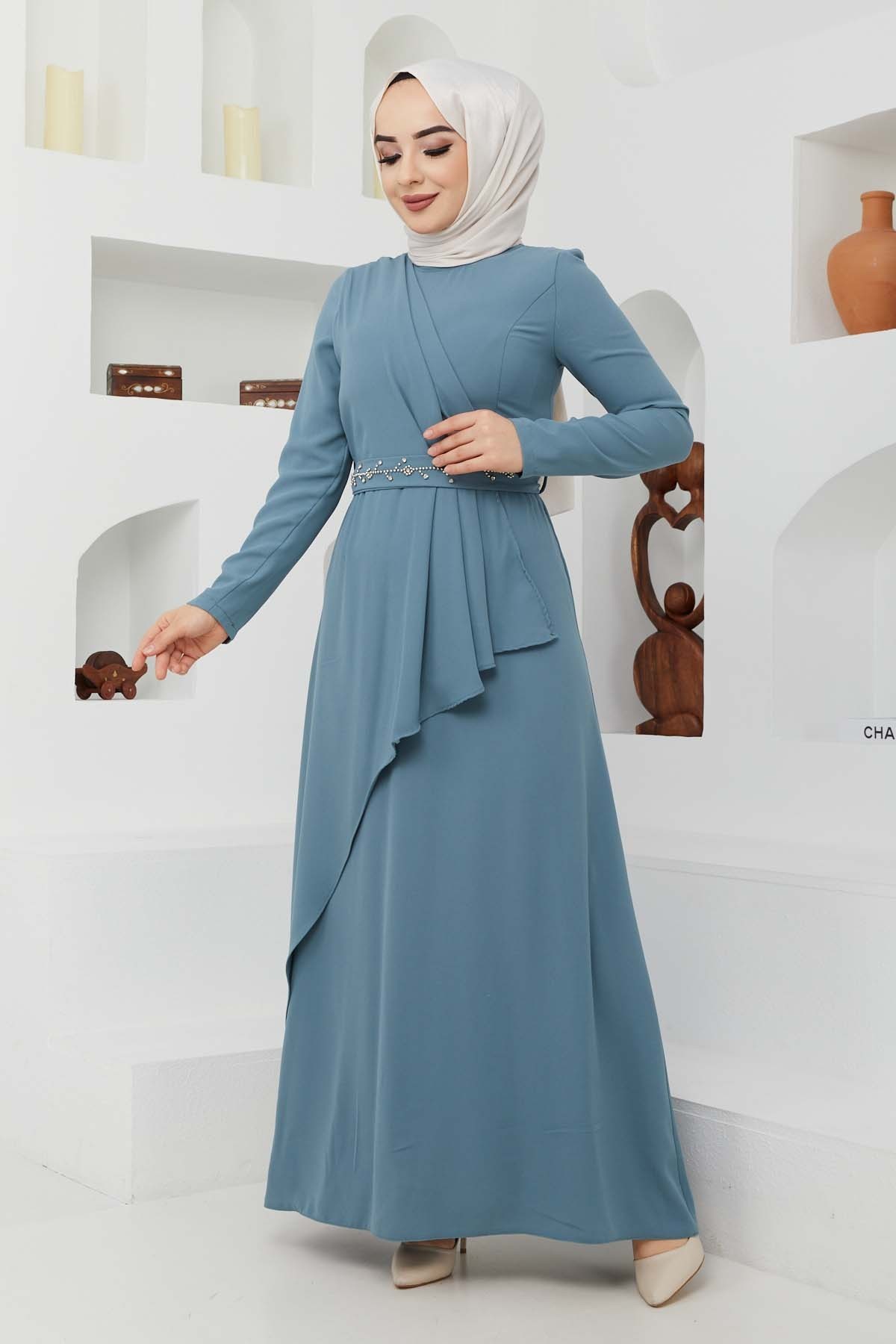 Eylül Krep Elbise - Çağla