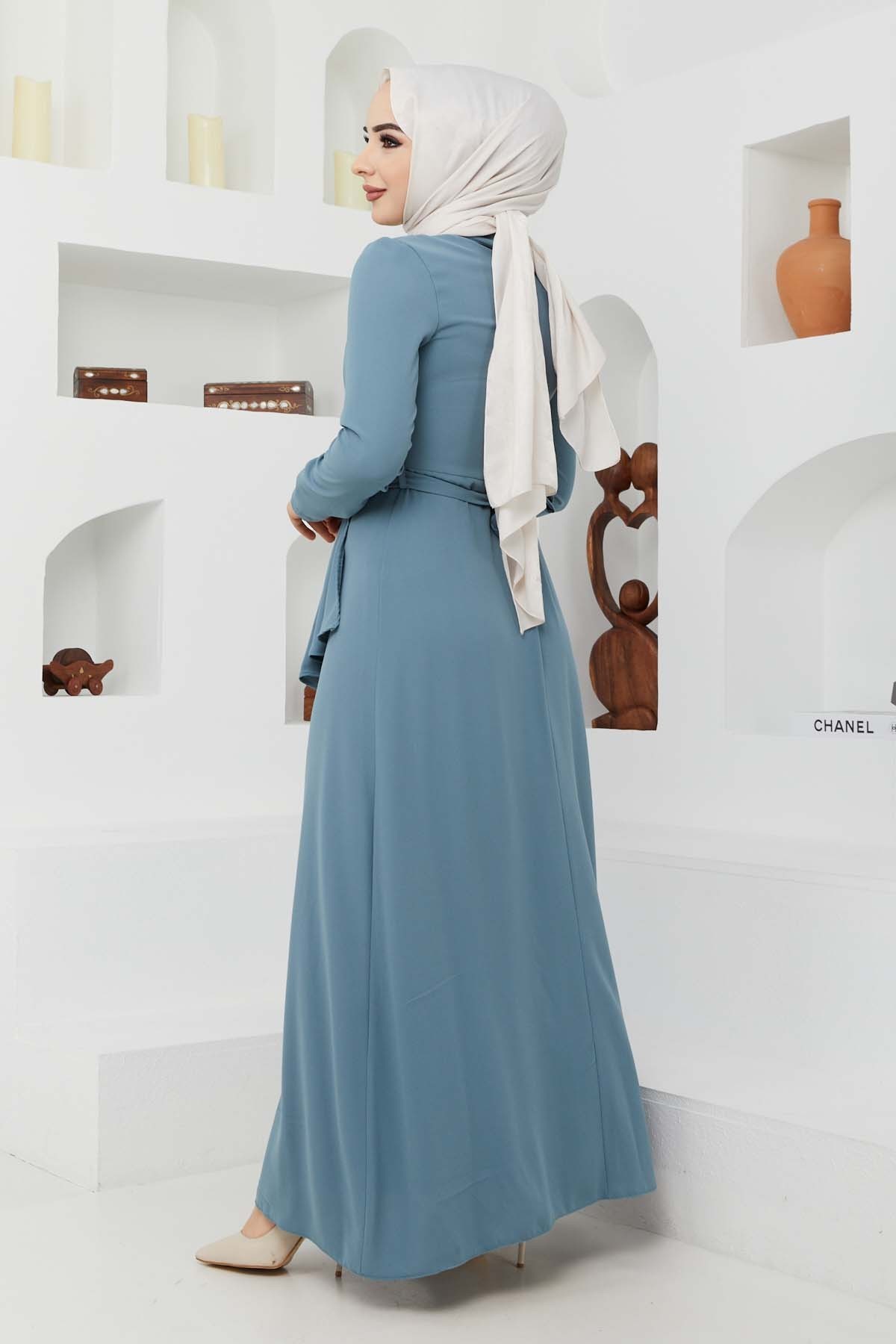 Eylül Krep Elbise - Çağla