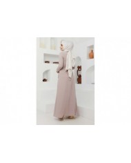 Eylül Krep Elbise - Bej