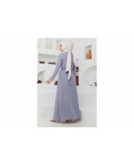 Eylül Krep Elbise - Gri