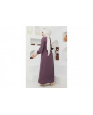 Ecrin Krep Elbise - Lila