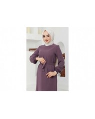 Ecrin Krep Elbise - Lila
