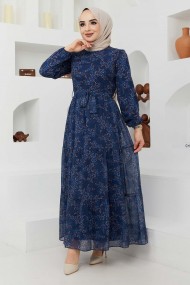 Çiçek Şifon Elbise - Laci