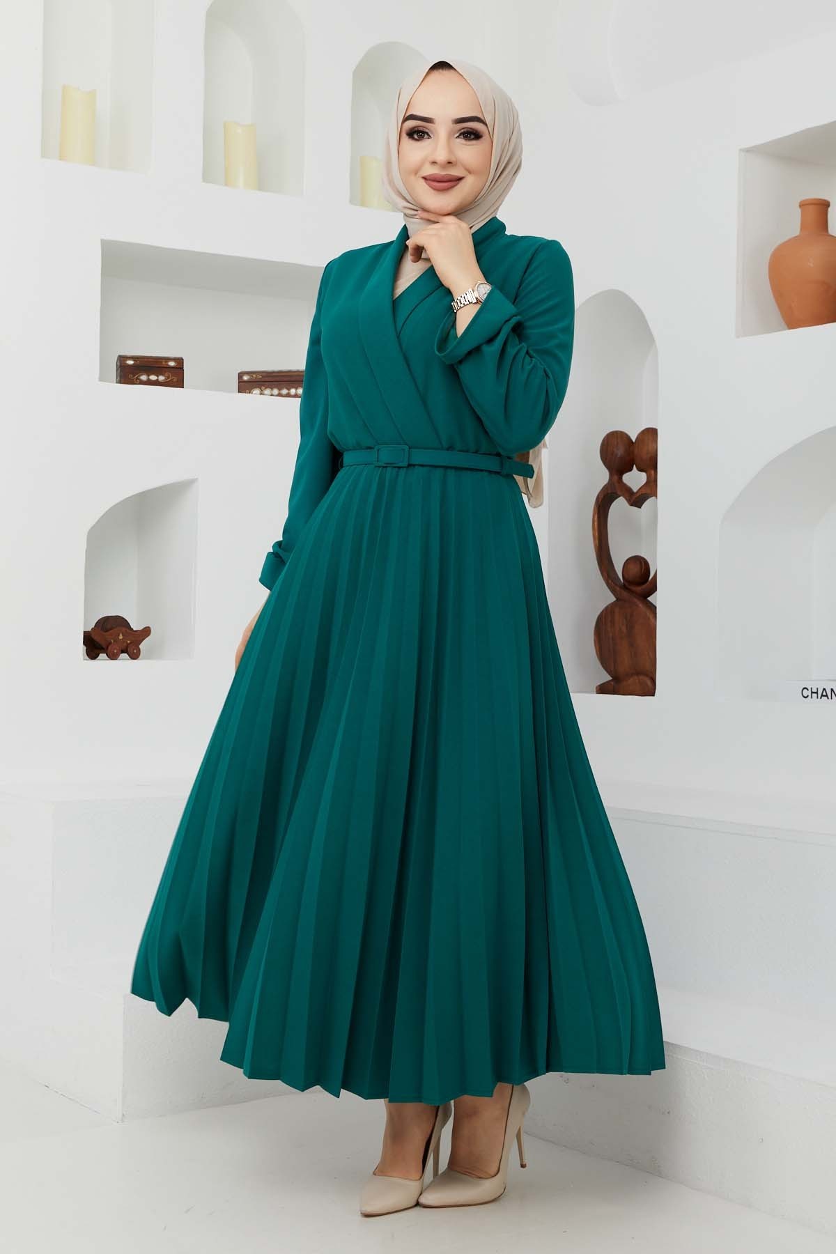 Tuğba Elbise - Yeşil