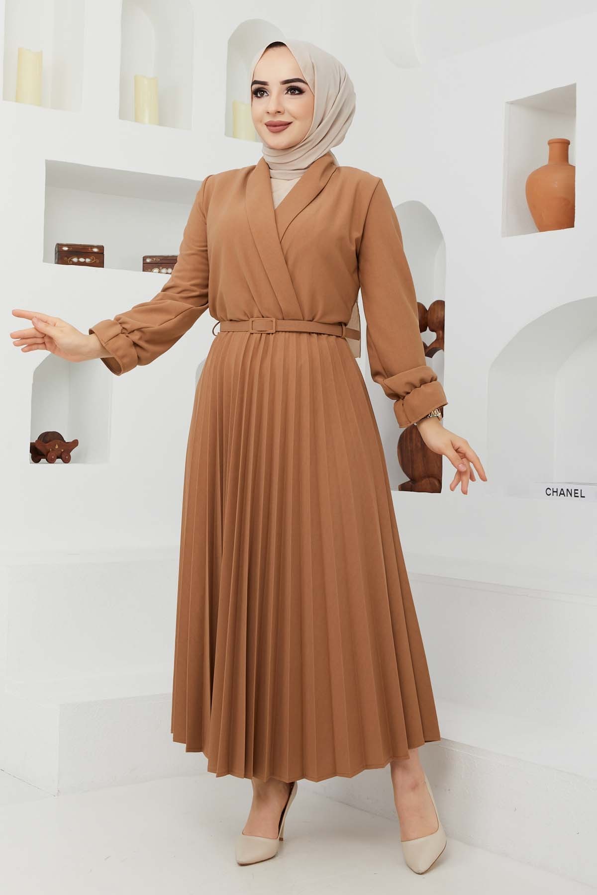 Tuğba Elbise - Camel