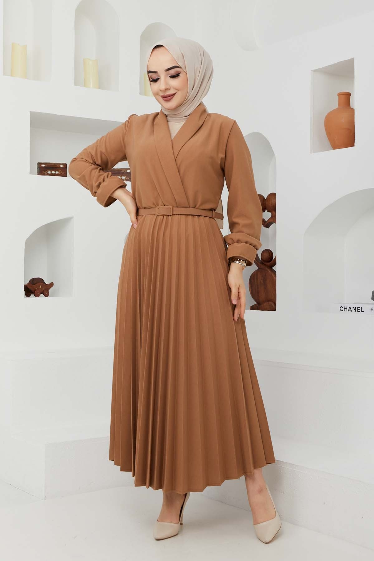 Tuğba Elbise - Camel