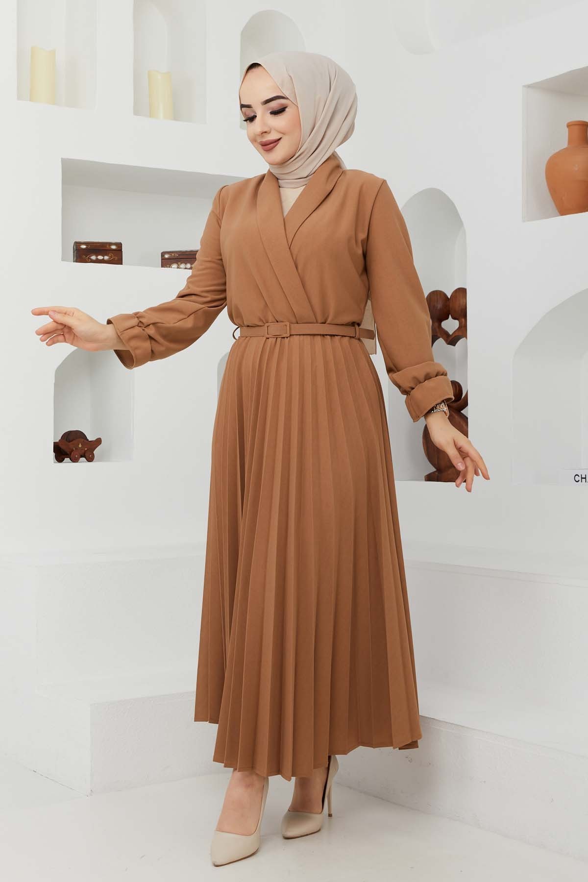 Tuğba Elbise - Camel