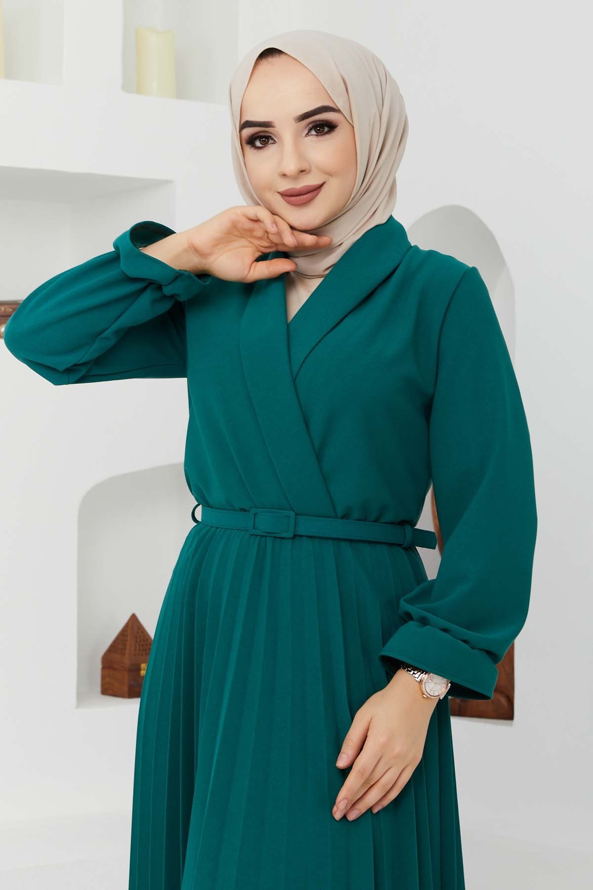 Tuğba Elbise - Yeşil