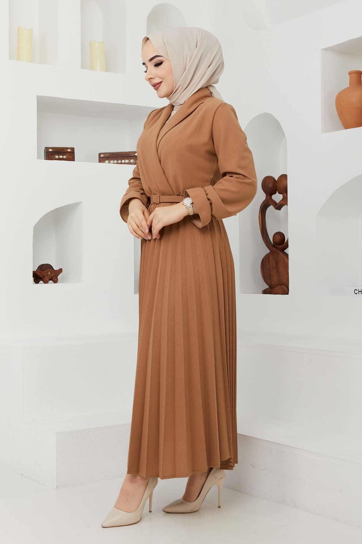 Tuğba Elbise - Camel