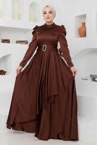 Bade Saten Abiye - Kahve