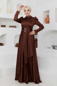 Bade Saten Abiye - Kahve