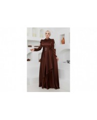 Bade Saten Abiye - Kahve