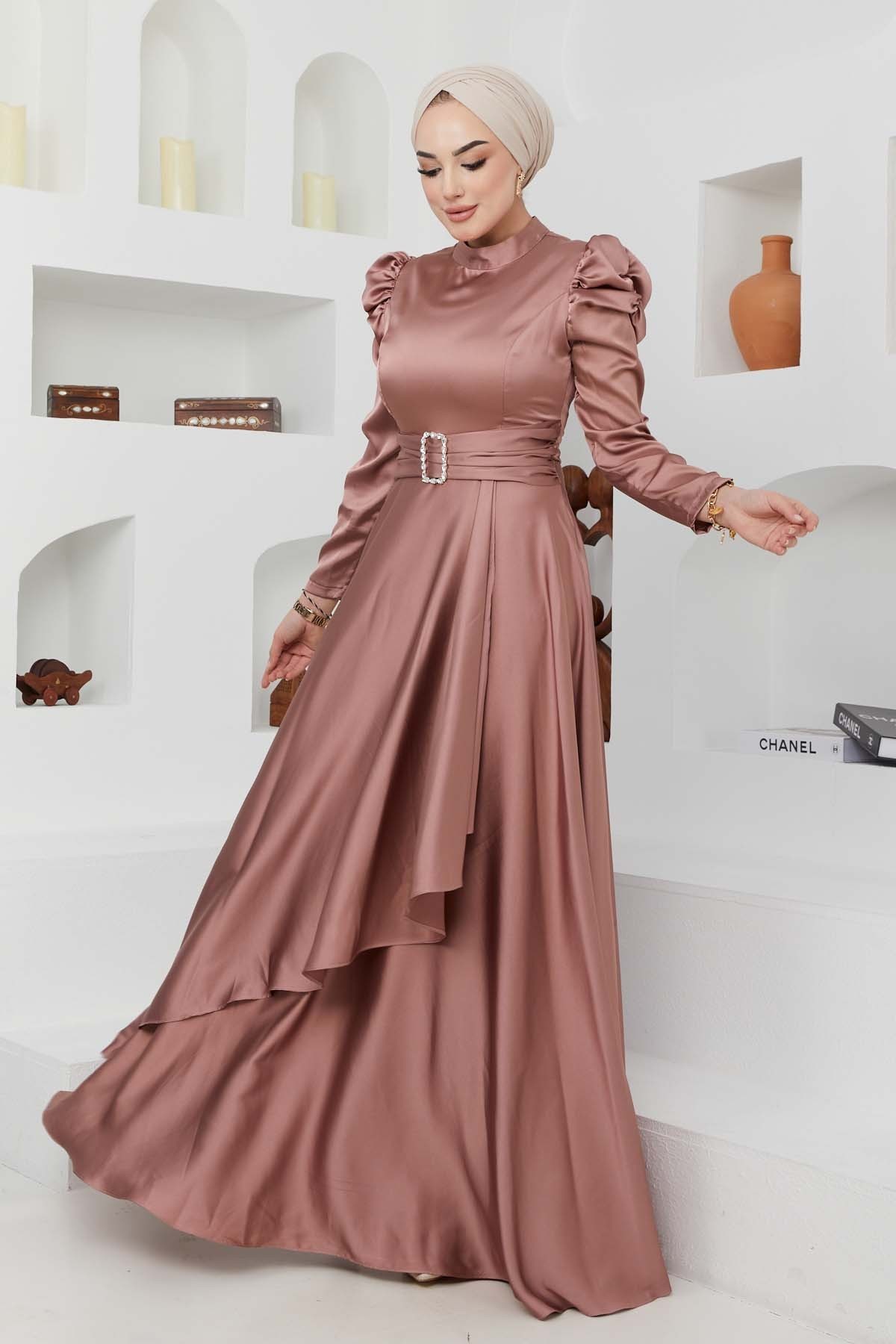 Bade Saten Abiye - Gül Kurusu