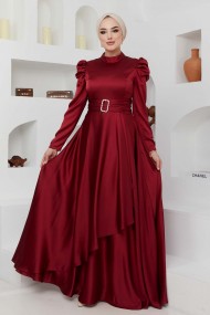 Bade Saten Abiye - Bordo