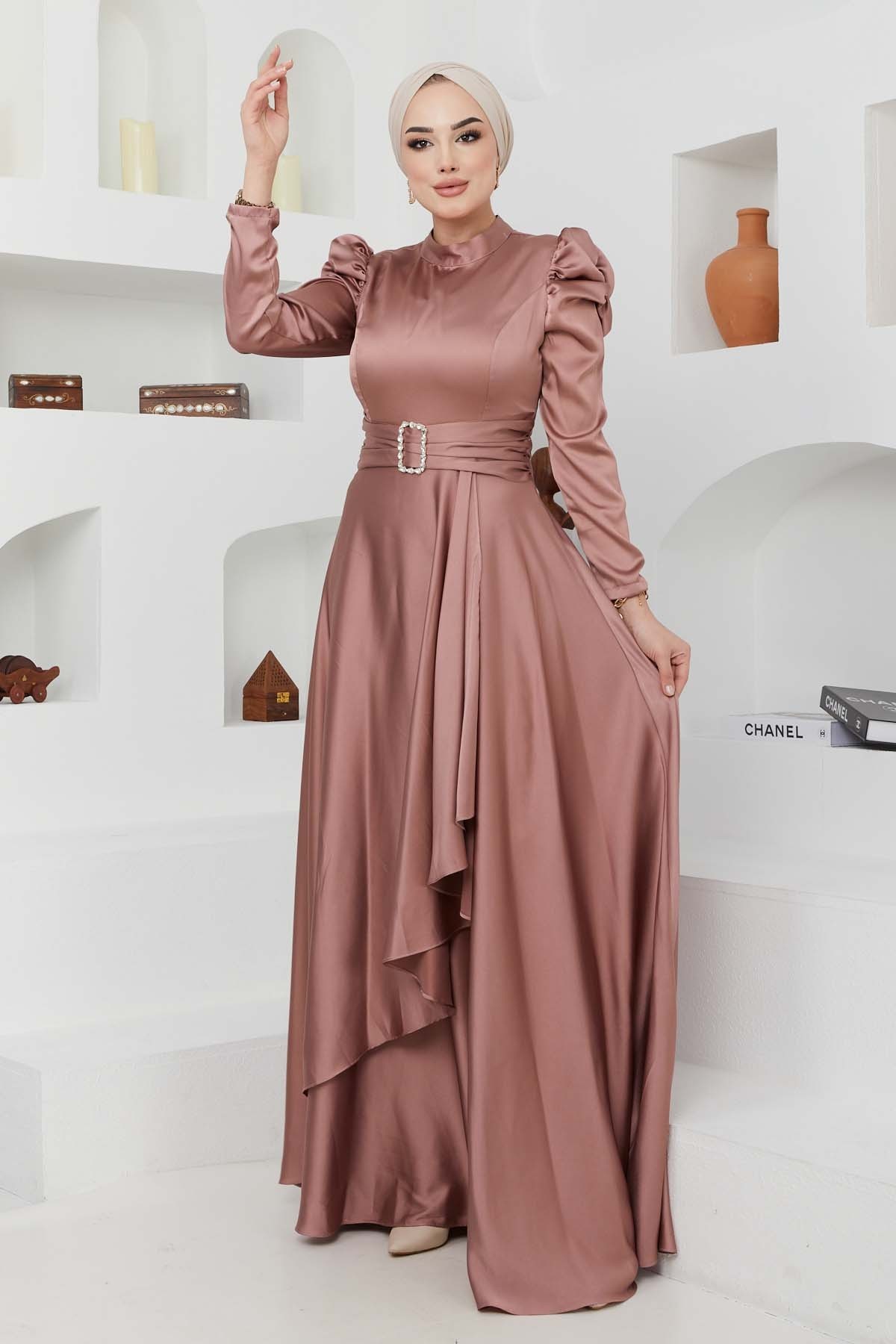 Bade Saten Abiye - Gül Kurusu