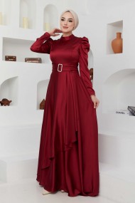 Bade Saten Abiye - Bordo