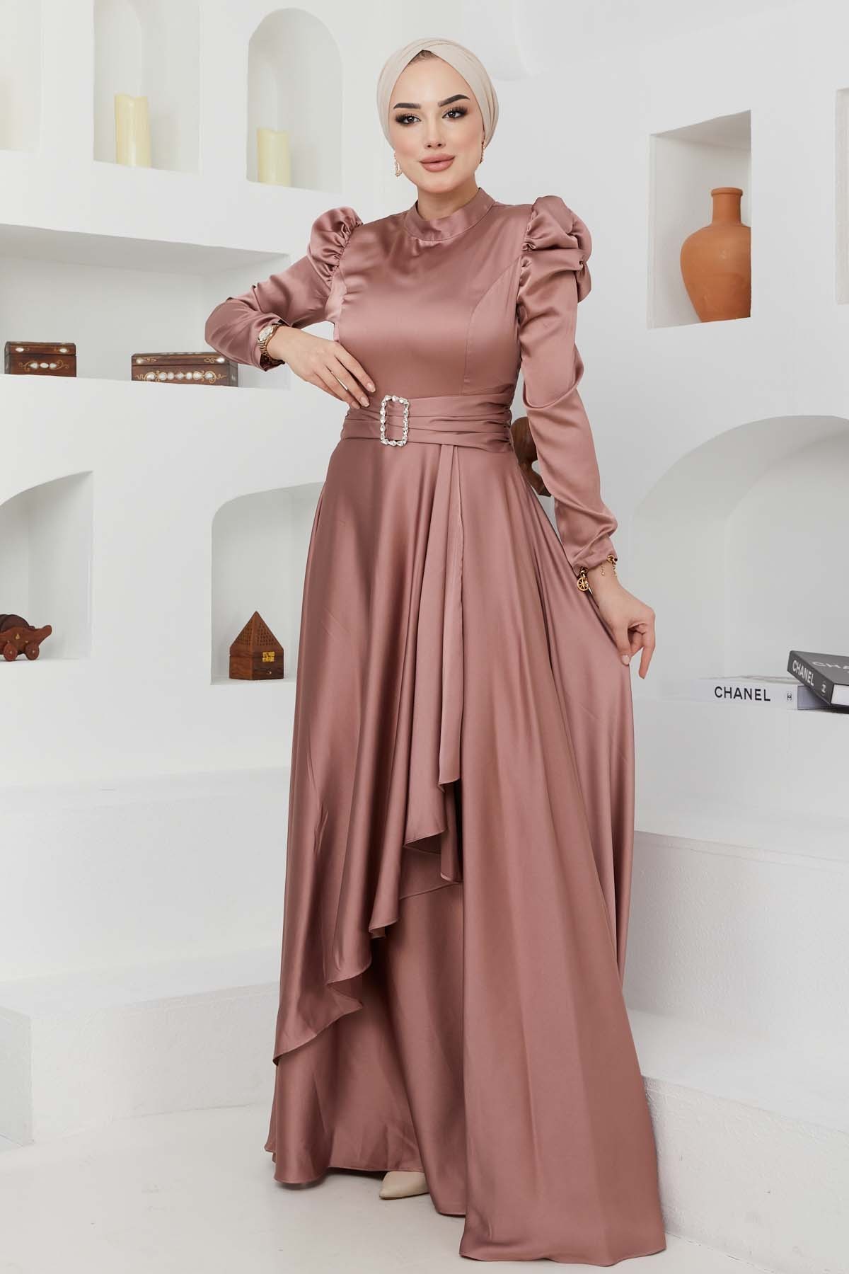 Bade Saten Abiye - Gül Kurusu