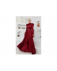 Bade Saten Abiye - Bordo