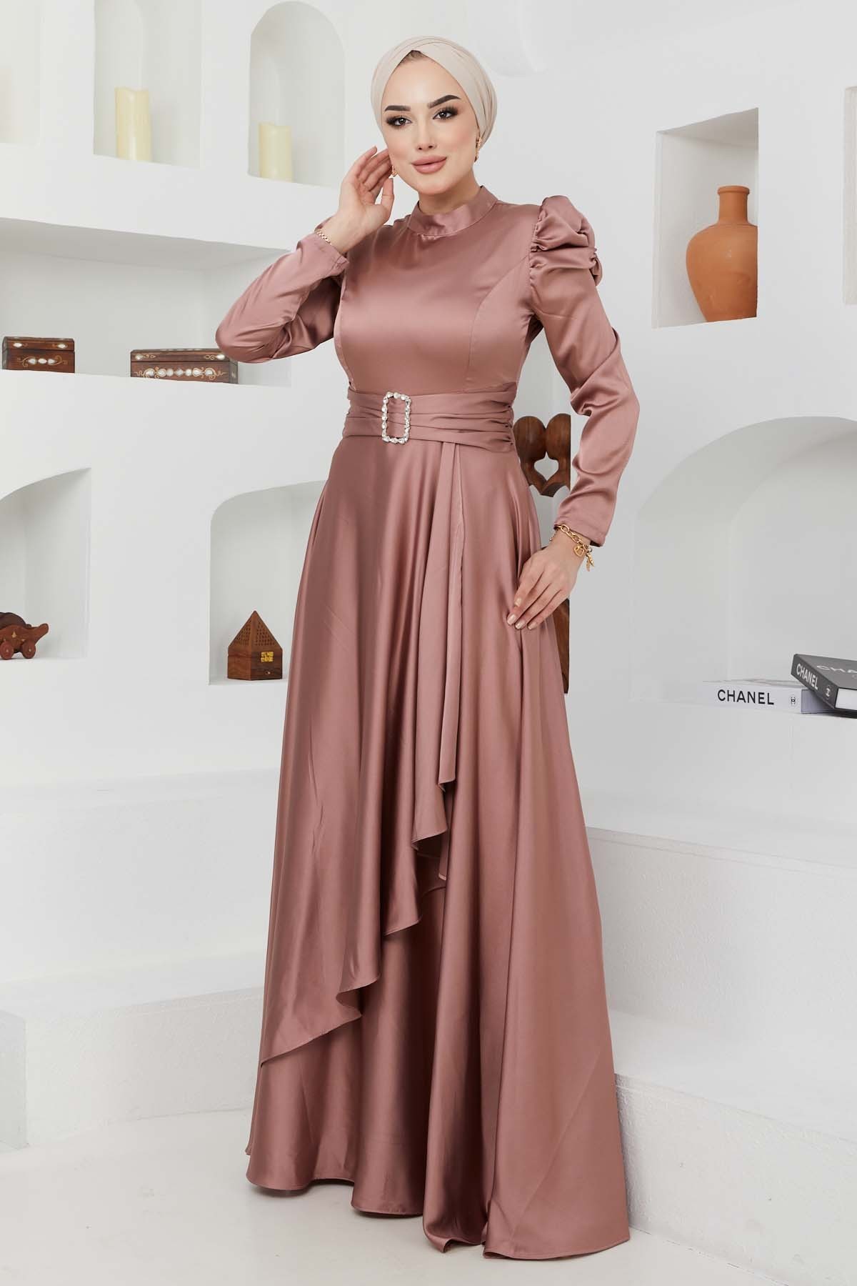 Bade Saten Abiye - Gül Kurusu