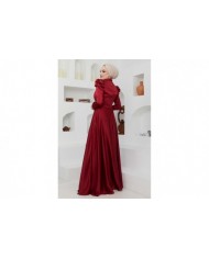 Bade Saten Abiye - Bordo