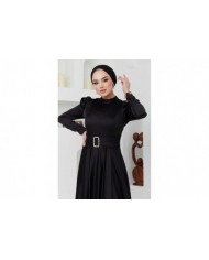 Bade Saten Abiye - Siyah