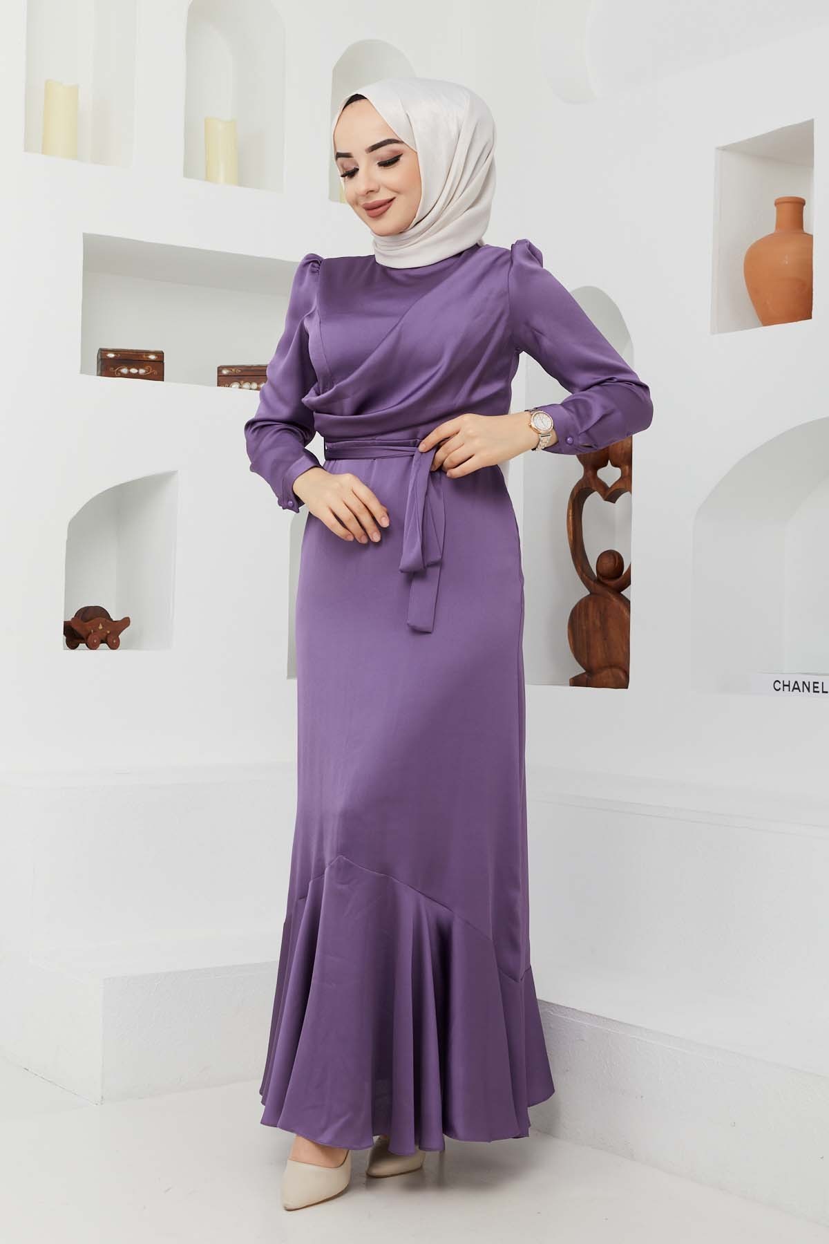 Ahu Saten Abiye - Lila