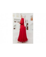 Ahu Saten Abiye - Kırmızı