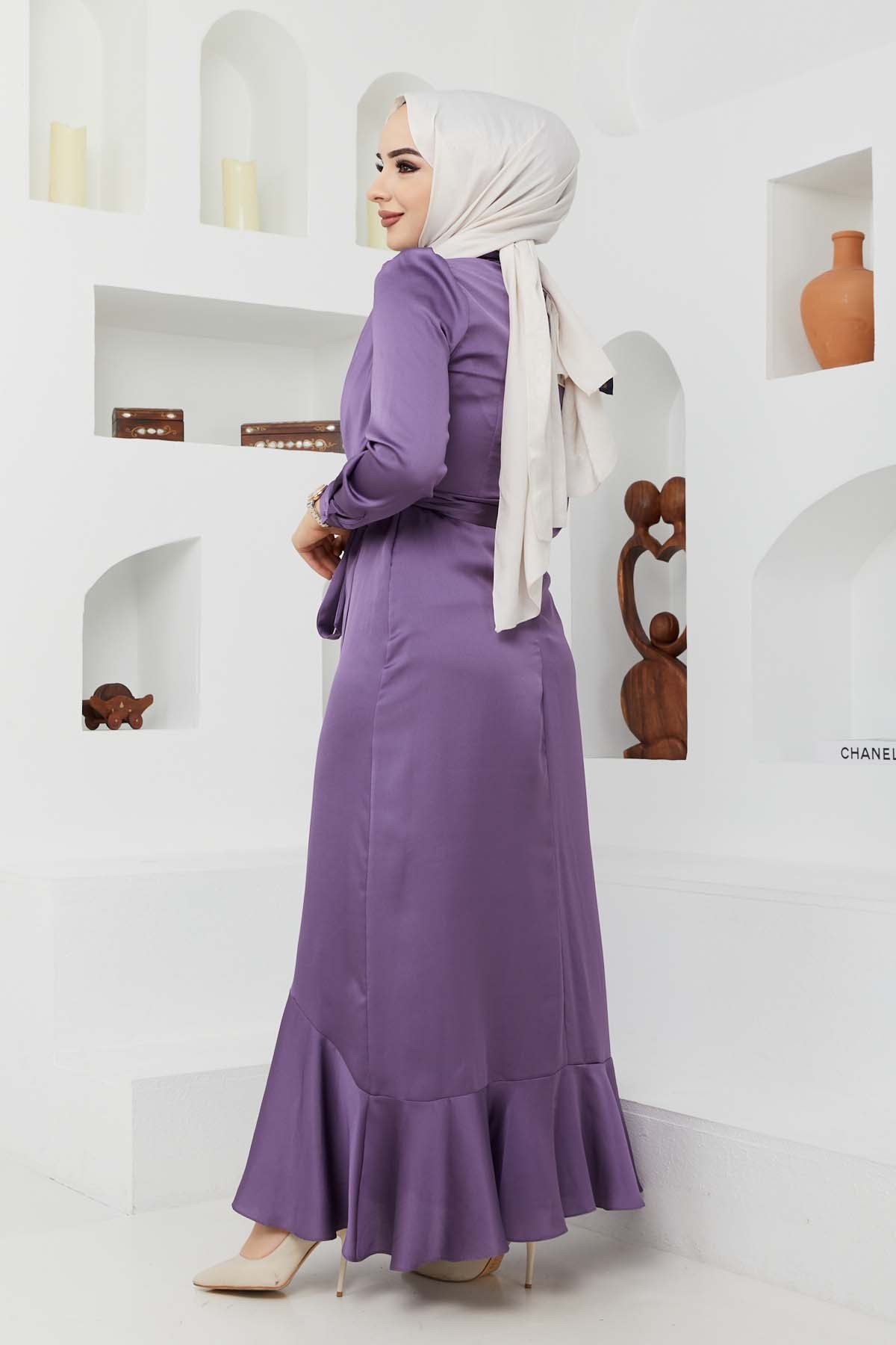 Ahu Saten Abiye - Lila