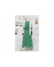 Sıla Şifon Elbise - Yeşil