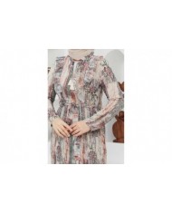 Açelya Şifon Elbise - Bej