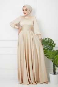 Beli Piliseli Abiye - Taş